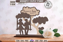 3D Romantic Couple Stands Laser Cut Bundle | Valentine&#039;s Day Product Image 5