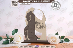 Layered Romantic Couple Stand Laser Cut|Valentine&#039;s Day SVG Product Image 1