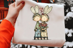 Romantic Easter Couple Clipart Product Image 2