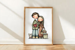 Romantic Easter Couple Clipart Product Image 3