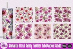 Romantic Floral Skinny Tumbler Sublimation Bundle Product Image 1