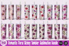 Romantic Floral Skinny Tumbler Sublimation Bundle Product Image 2