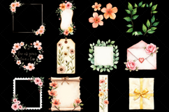 Floral Envelope Clipart, Romantic Letter Paper, Pastel Love Notes, Watercolor Floral Stationery, Botanical Envelope Design, Vintage Love Letter, Soft Floral Borders, Romantic Paper Elements, Pastel Flower Notes, Watercolor Romantic Papers, Vintage Floral 