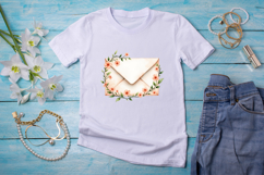 Floral Envelope Clipart, Romantic Letter Paper, Pastel Love Notes, Watercolor Floral Stationery, Botanical Envelope Design, Vintage Love Letter, Soft Floral Borders, Romantic Paper Elements, Pastel Flower Notes, Watercolor Romantic Papers, Vintage Floral 