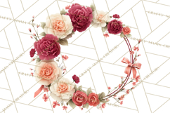Valentine Frames &amp; Borders PNG Clipart, Romantic Flowers Product Image 3