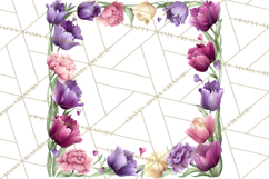 Valentine Frames &amp; Borders PNG Clipart, Romantic Flowers Product Image 4