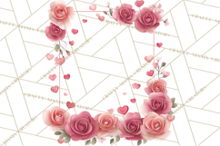 Valentine Frames &amp; Borders PNG Clipart, Romantic Flowers Product Image 5