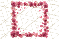 Valentine Frames &amp; Borders PNG Clipart, Romantic Flowers Product Image 3