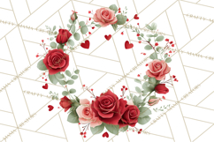 Valentine Frames &amp; Borders PNG Clipart, Romantic Flowers Product Image 2