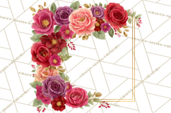 Valentine Frames &amp; Borders PNG Clipart, Romantic Flowers Product Image 3