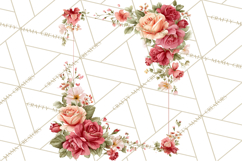 Valentine Frames &amp; Borders PNG Clipart, Romantic Flowers Product Image 4