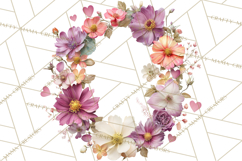 Valentine Frames &amp; Borders PNG Clipart, Romantic Flowers Product Image 3