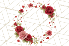 Valentine Frames &amp; Borders PNG Clipart, Romantic Flowers Product Image 3