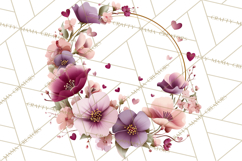 Valentine Frames &amp; Borders PNG Clipart, Romantic Flowers Product Image 2