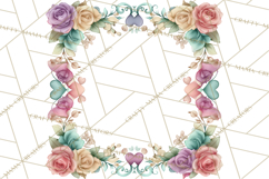 Valentine Frames &amp; Borders PNG Clipart, Romantic Flowers Product Image 3