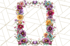 Valentine Frames &amp; Borders PNG Clipart, Romantic Flowers Product Image 3