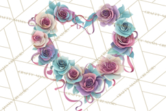 Valentine Frames &amp; Borders PNG Clipart, Romantic Flowers Product Image 3