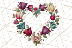 Valentine Frames &amp; Borders PNG Clipart, Romantic Flowers Product Image 2
