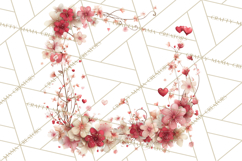 Valentine Frames &amp; Borders PNG Clipart, Romantic Flowers Product Image 4