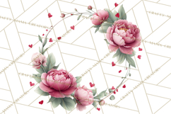 Valentine Frames &amp; Borders PNG Clipart, Romantic Flowers Product Image 5