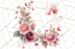Valentine Frames &amp; Borders PNG Clipart, Romantic Flowers Product Image 2