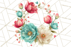 Valentine Frames &amp; Borders PNG Clipart, Romantic Flowers Product Image 5