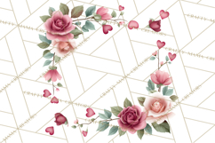 Valentine Frames &amp; Borders PNG Clipart, Romantic Flowers Product Image 4