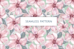 Soft Pink Floral Watercolor Seamless Pattern Product Image 2