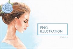 Beautiful watercolor girl | PNG Sublimation Product Image 3
