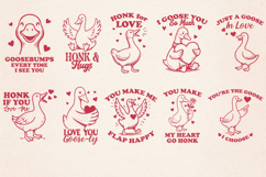 Romantic Goose Bundle SVG PNG | Cute Valentine Goose Quotes Product Image 2