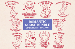 Romantic Goose Bundle SVG PNG | Cute Valentine Goose Quotes Product Image 1