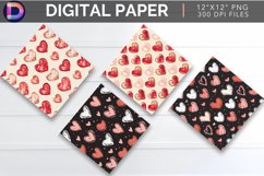 Romantic Hearts Digital Paper Product Image 1