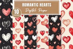 Romantic Hearts Digital Paper Bundle Product Image 1