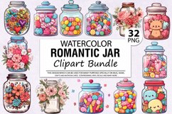 Watercolor Jar of Hearts PNG Bundle,Watercolor Jar,Jar of Hearts,Jar Clipart,Love Clipart,Heart Clipart,Romantic Clipart,