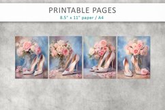 Wedding-themed junk journal, romantic pages Product Image 2