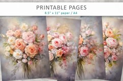 Floral romantic designs, junk journal pages Product Image 1