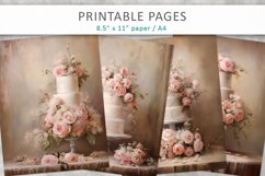 Vintage junk journal, wedding cake pages Product Image 1