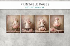 Vintage junk journal, wedding cake pages Product Image 2