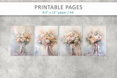 wedding bouquet junk journal, printable pages Product Image 2