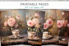 Vintage junk journal pages, printable pages Product Image 1