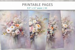 floral junk journal, printable pages Product Image 1