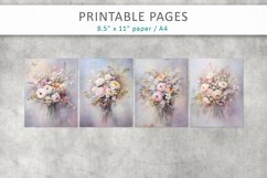 floral junk journal, printable pages Product Image 2