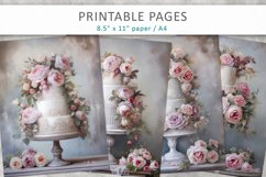 wedding cake junk journal, printable pages Product Image 1