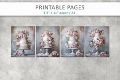 wedding cake junk journal, printable pages Product Image 2
