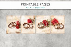 wedding junk journal, printable pages Product Image 2