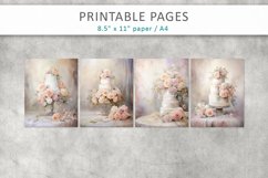 Shabby chic wedding journal, printable pages Product Image 2