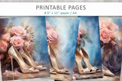 Wedding-themed junk journal, printable pages Product Image 1