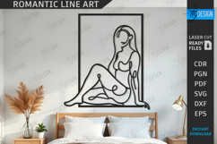 Romantic Line Art Laser Cut Bundle|Single Line Art| Love SVG Product Image 5