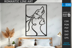 Romantic Line Art Laser Cut Bundle|Single Line Art| Love SVG Product Image 7