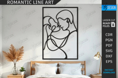 Romantic Line Art Laser Cut Bundle|Single Line Art| Love SVG Product Image 9